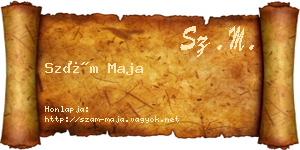 Szám Maja névjegykártya